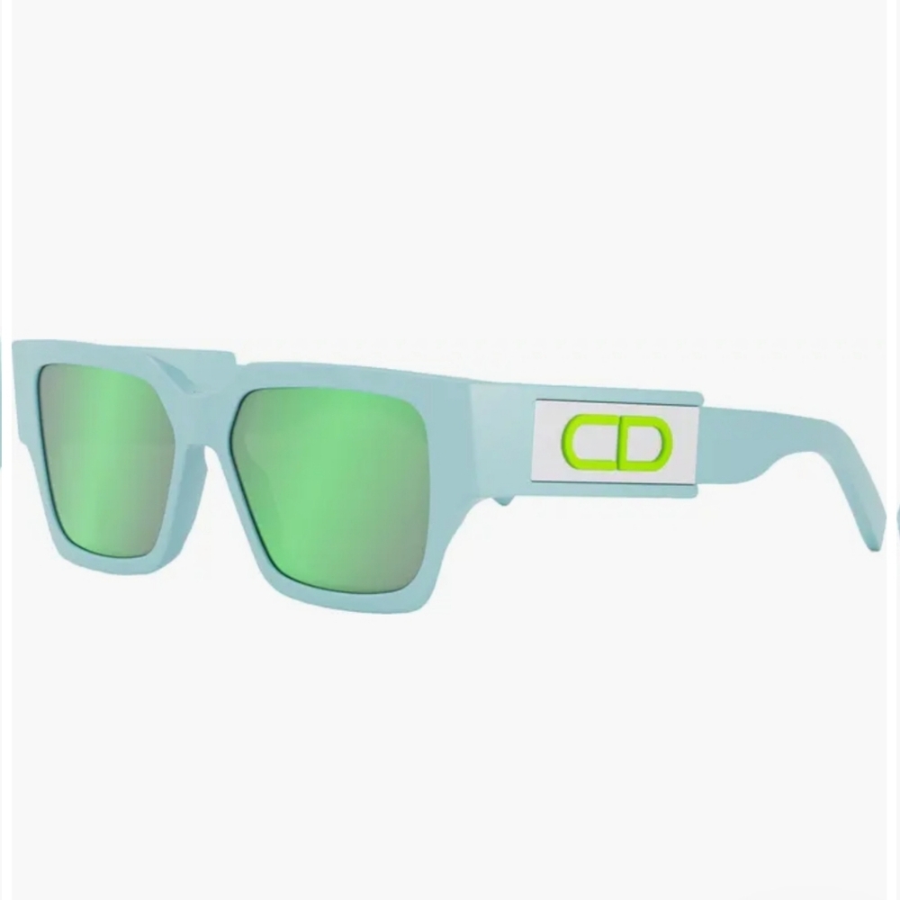 NIB Christian Dior CD SU Square Blue Sunglasses 599$ Retail - Picture 1 of 10